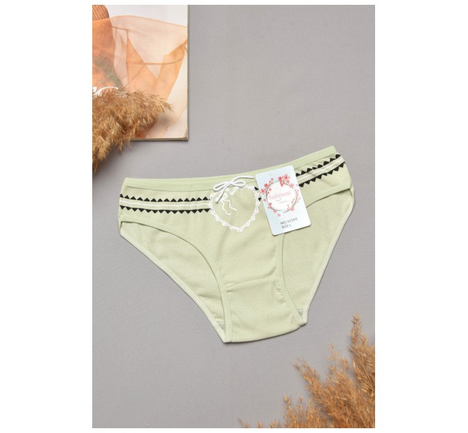 Труси жіночі м'ятного кольору з принтом 204864L