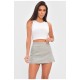 Спідниця-шорти жіноча однотонна сірого кольору 204968L