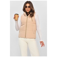 Жилетка женская демисезонная бежевого цвета 205100L