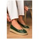 Лофери жіночі темно-зеленого кольору 205138L