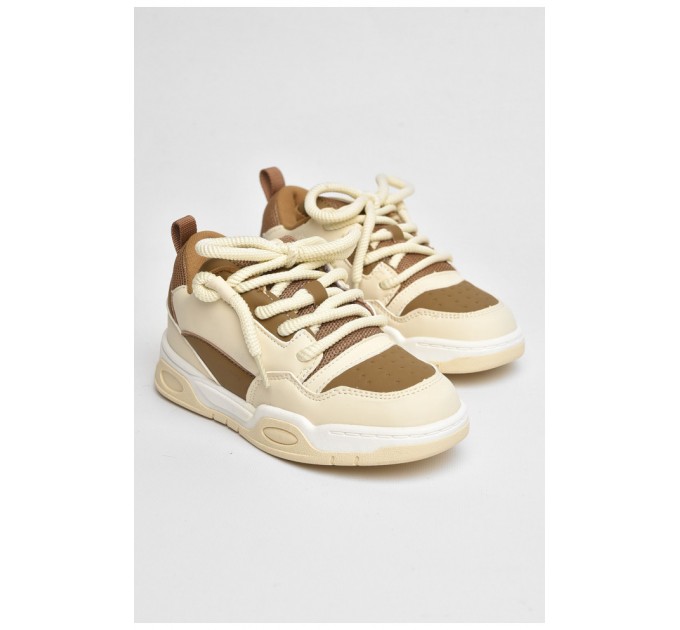 Кросівки дитячі для хлопчика світло-бежевого кольору 205154L