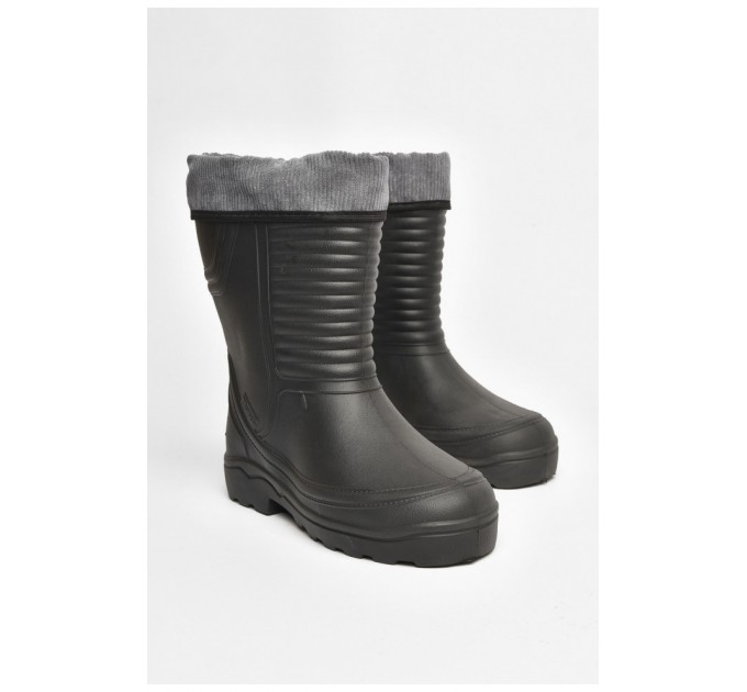 Сапоги мужские пена со съемным носком черного цвета 205381L