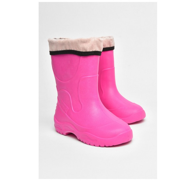 Сапоги пена детские для подростка розового цвета со съемным носком 205411L