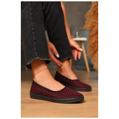 Тапочки женские бордового цвета 205443L