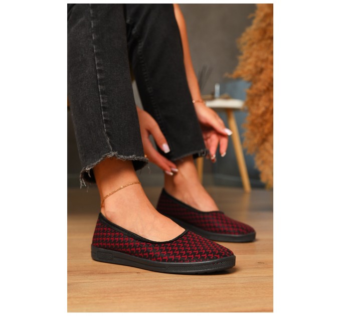 Тапочки женские бордового цвета 205443L