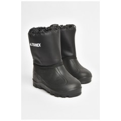 Дутики дитячі на штучному хутрі чорного кольору 205622L