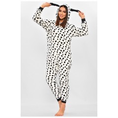 Жіноча піжама кігурумі молочного кольору з принтом 205752L