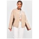 Бомбер жіночий демісезонний бежевого кольору 205762L