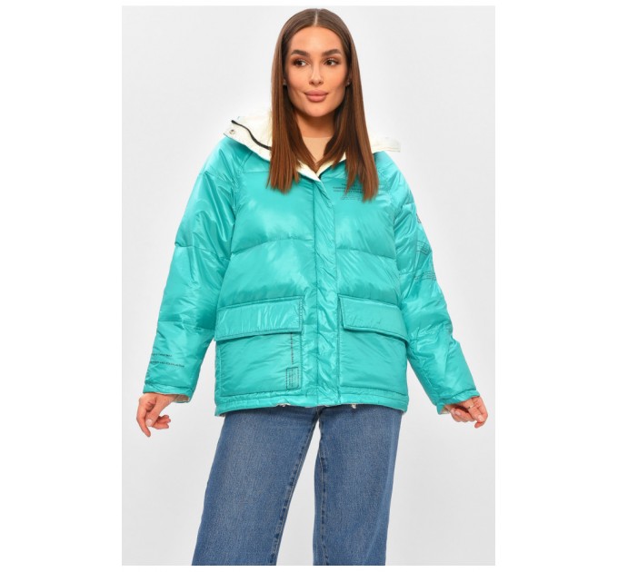 Куртка женская демисезонная зеленого цвета 205798L