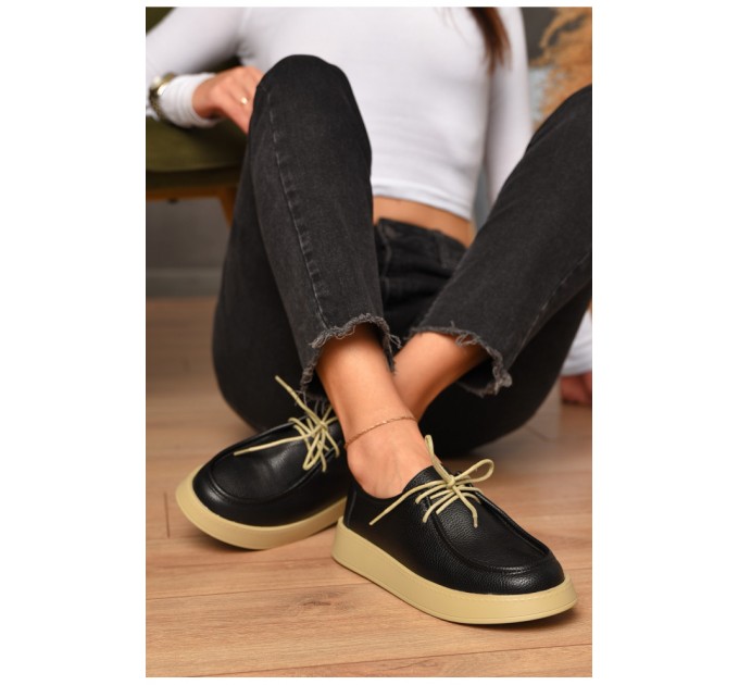 Лоферы женские черного цвета 205816L