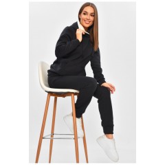 Спортивний костюм жіночий на флісі темно-синього кольору 205842L