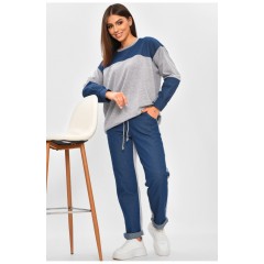 Спортивний костюм жіночий синього кольору 205843L