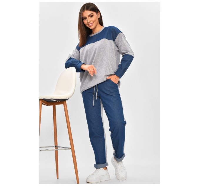Спортивний костюм жіночий синього кольору 205843L