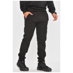 Спортивні штани чоловічі на флісі чорного кольору 205885L