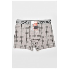 Боксери чоловічі сірого кольору з принтом 205903L