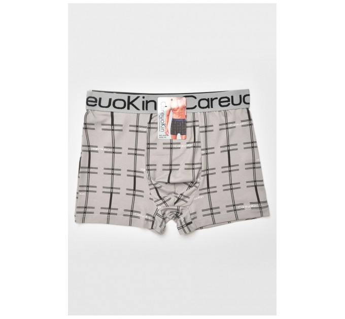 Боксеры мужские серого цвета с принтом 205903L