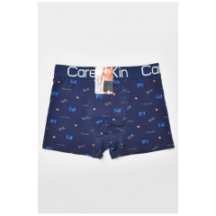 Боксери чоловічі темно-синього кольору з принтом 205910L