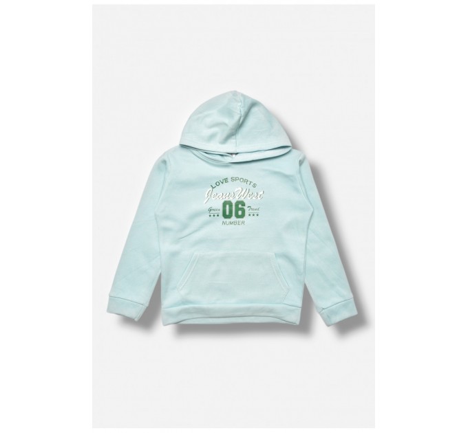 Світшот дитячий для хлопчика на флісі блакитного кольору 205996L