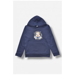 Світшот дитячий для хлопчика на флісі темно-синього кольору 206002L