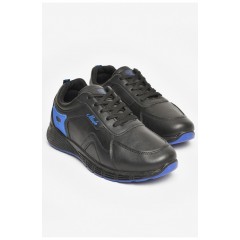 Кросівки чоловічі чорного кольору на шнурівці 206136L