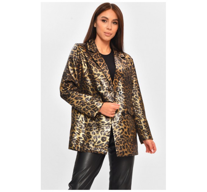 Женский пиджак черного цвета с принтом 206245L