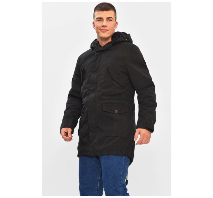 Куртка мужская еврозима черного цвета 206414L