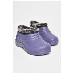 Галоші дитячі на хутрі бузкового кольору 206487L