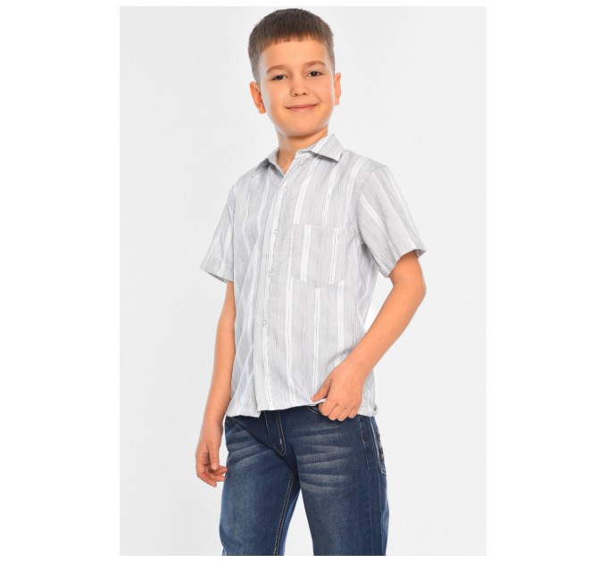 Рубашка детская мальчик серая 148481L