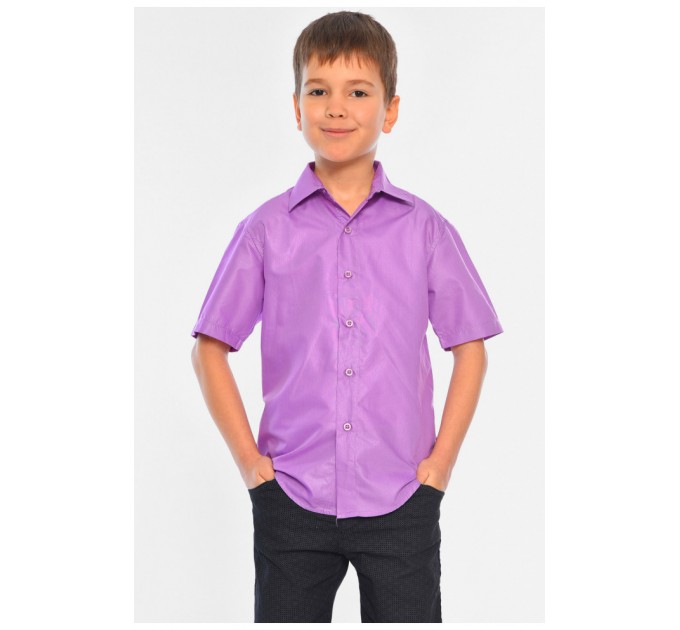 Рубашка детская мальчик фиолетовая 148484L