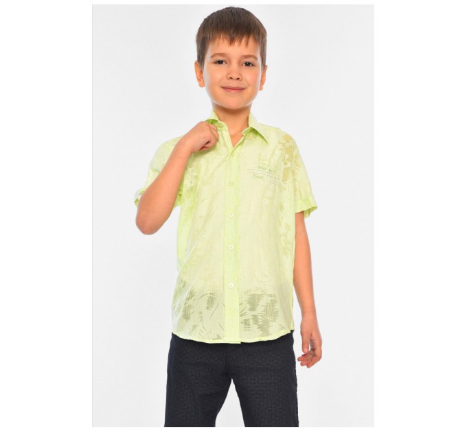 Рубашка детская мальчик салатовая 148499L