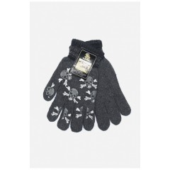 Перчатки подростковые для мальчика темно-серого цвета на 12-15 лет 152824L