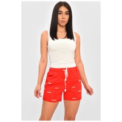 Шорты женские красного цвета 156114L