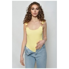 Боді жіноче рубчик жовтого кольору розмір 42-44 156283L