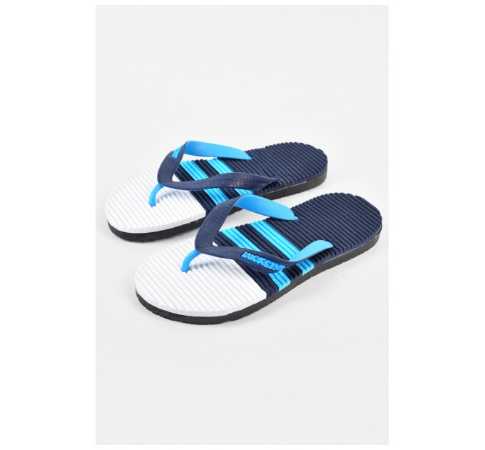 Мужские вьетнамки темно-синего цвета в разноцветную полоску 158714L