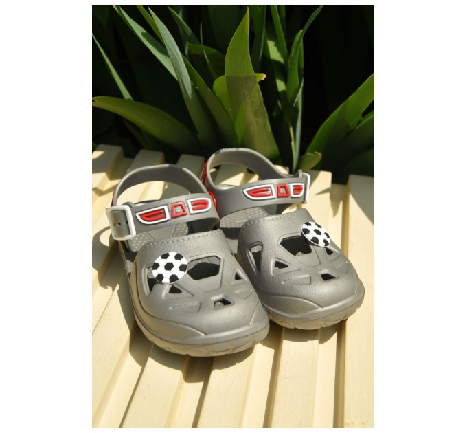 Сандалии детские пена для мальчика серого цвета 159550L