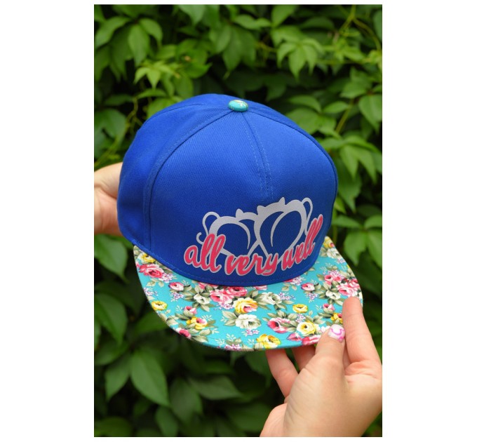 Детская кепка для девочки синего цвета 159904L