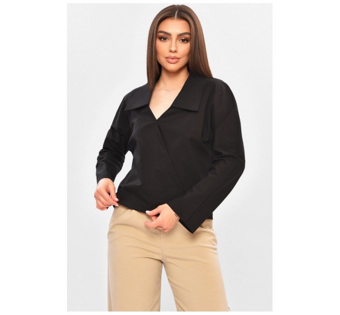 Блуза жіноча чорного кольору 161303L