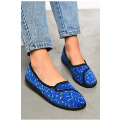 Тапочки женские синего цвета 161606L
