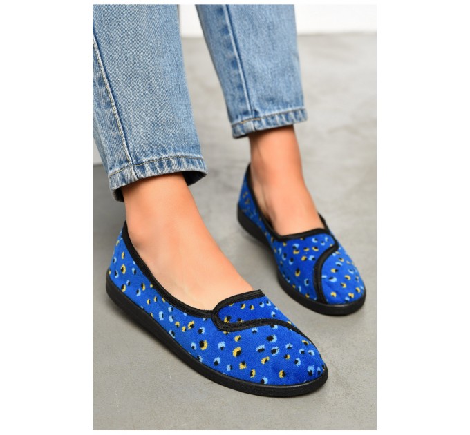Тапочки женские синего цвета 161606L