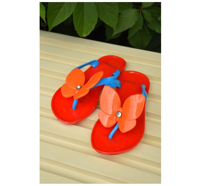 Вьетнамки детские девочка красного цвета 163109L