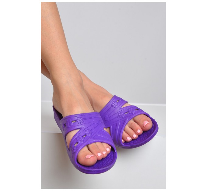 Шльопанці піна жіночі фіолетового кольору 163167L