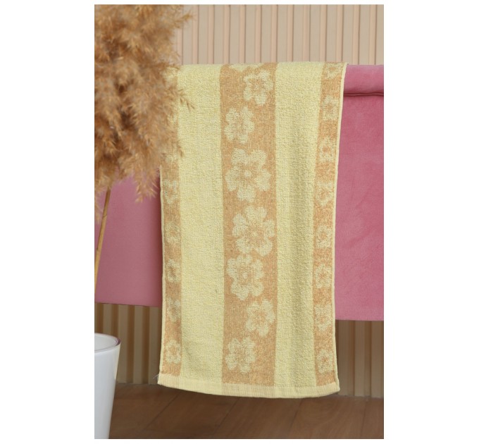 Полотенце кухонное махровое бежевого цвета 163502L