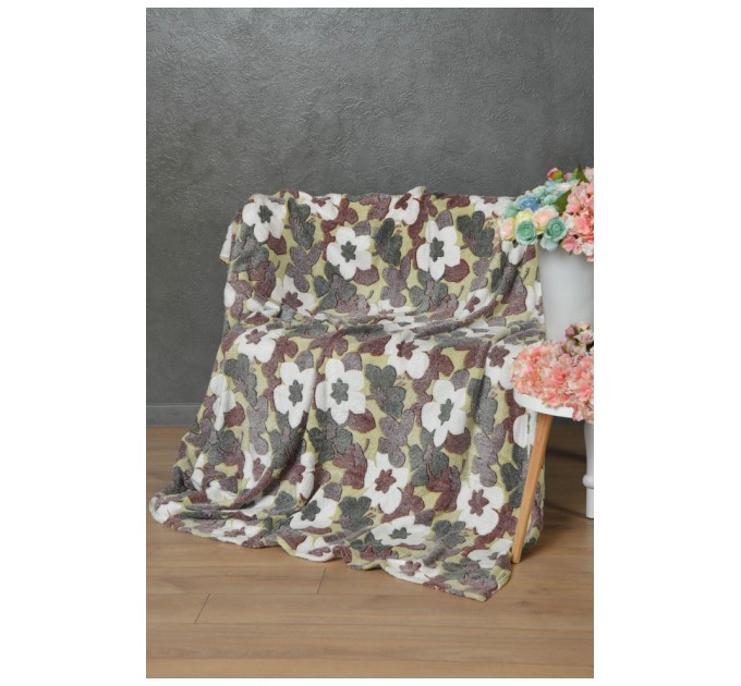 Плед з квітковим принтом розмір 180*200 164107L