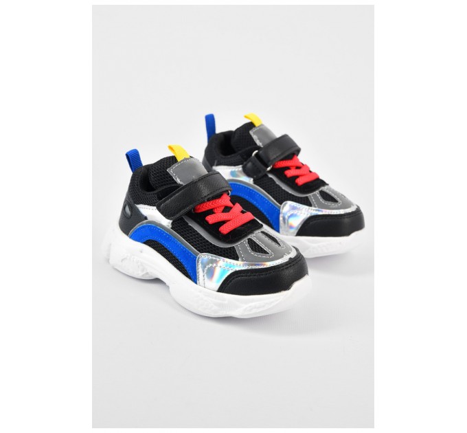 Детские кроссовки для мальчика демисезонные черного цвета 165413L