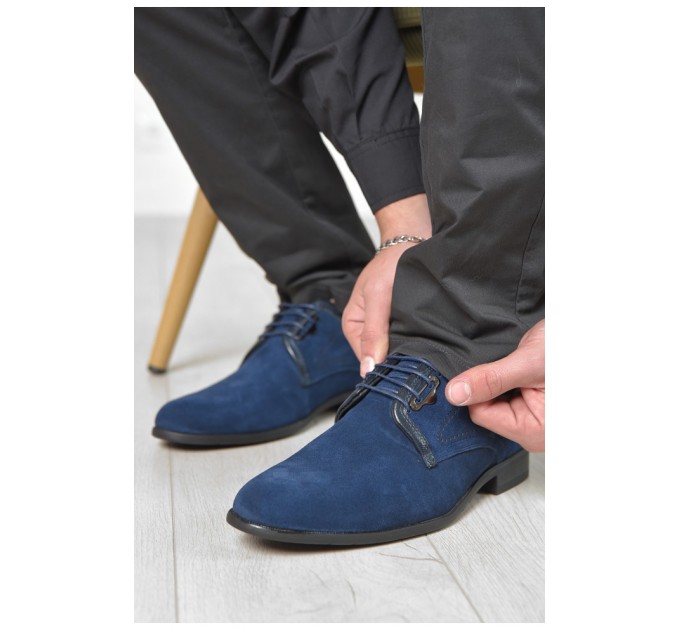 Туфлі чоловічі синього кольору 166229L