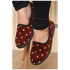 Капці жіночі бордового кольору 167944L