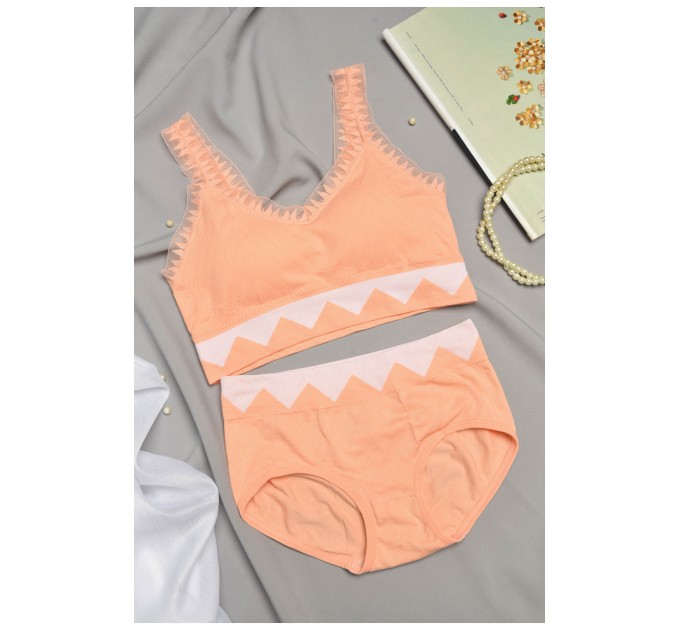 Комплект женский персикового цвета чашка В 169575L