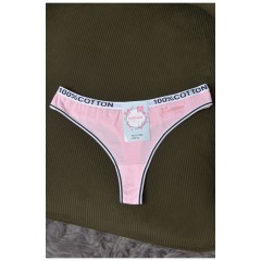 Стрінги жіночі однотонні світло-рожевого кольору 169817L