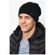 Мужская шапка на флисе черного цвета 170037L