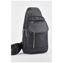 Сумка чоловіча через плече із екошкіри чорного кольору 171095L